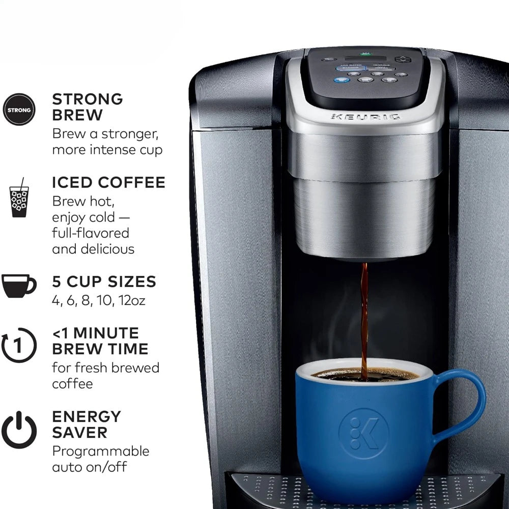 Ekspres do kawy K-Cup na kapsułki do pojedynczego serwowania, szczotkowany srebrny ekspres do kawy, elektryczne urządzenia kuchenne do espresso, strona główna