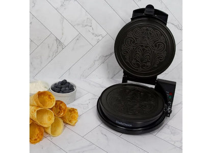 Waffle Irons Features Nonstick Surface and Instant Heat Recovery with Temperature Control and Ready Light, Includes Roller