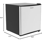 Kompaktowa lodówka 1,6 Cu Ft Mini lodówka z zamrażarką, pojedyncze drzwi, niski poziom hałasu, z regulowanymi ustawieniami temperatury, przenośna