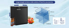 Lodówka kempingowa WIFI APP Control, 65L (2.3cu.ft.) Lodówka kempingowa z zamrażarką, 12 V lodówka samochodowa z zamkiem, (4℉-46℉) lodówka podróżna