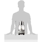 Food Processor, Pro Custom 11 Cup, Brushed Chrome, Electric Vegetables Chopper for Slicing, Extra-Large Feed Chute, 300W
