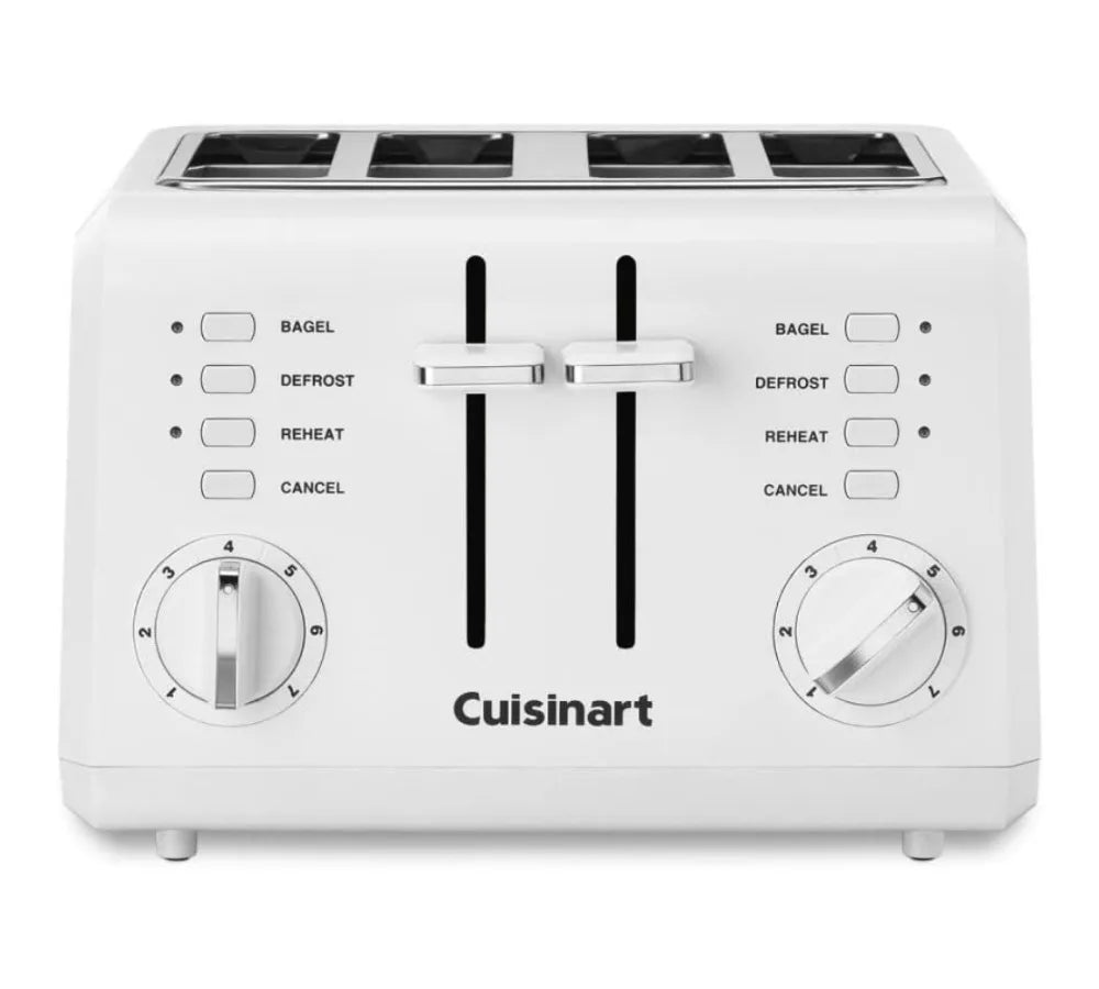 Toasters 4 Slice Compact Plastic Toaster, New, Multiple Toasting Functions, 7-Setting Shade Dial