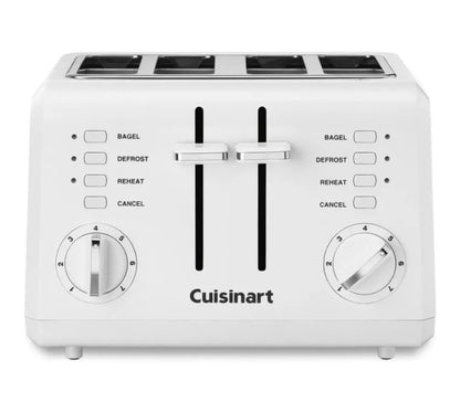 Toasters 4 Slice Compact Plastic Toaster, New, Multiple Toasting Functions, 7-Setting Shade Dial