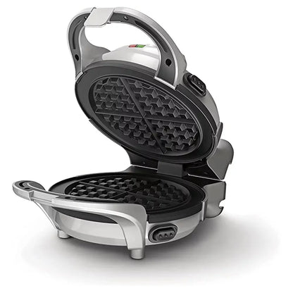 Double Belgian Waffle Maker - Round, waffle maker machine, Two sets of removable plates