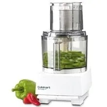 Custom 11 Cup Food Processor With 625-Watt Motor and Extra-Large Feed Tube allows, Included for Even More Versatility, White