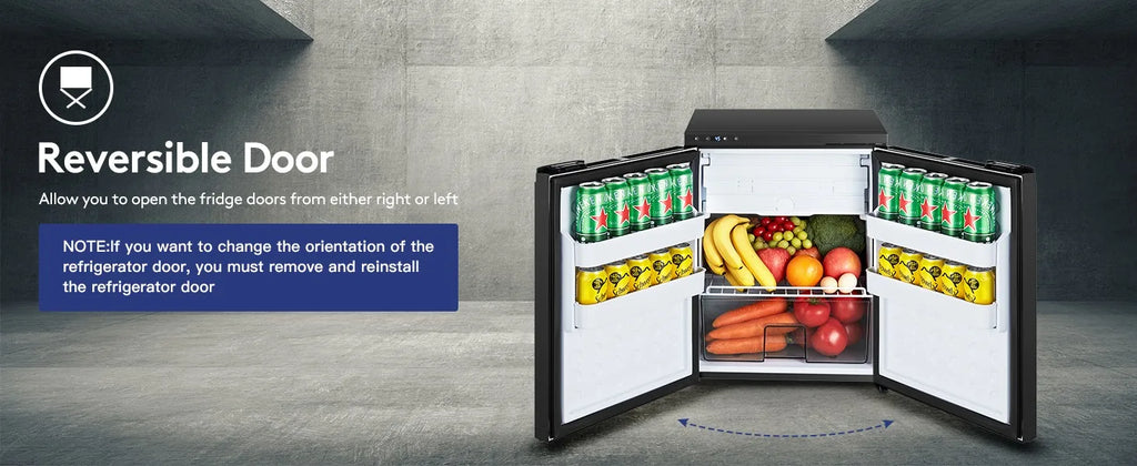 Lodówka kempingowa WIFI APP Control, 65L (2.3cu.ft.) Lodówka kempingowa z zamrażarką, 12 V lodówka samochodowa z zamkiem, (4℉-46℉) lodówka podróżna