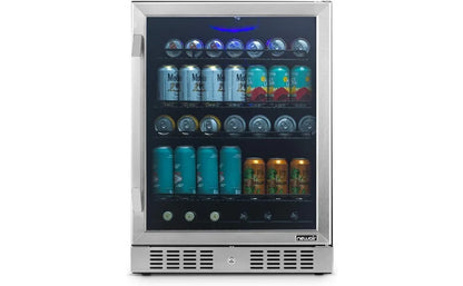 24" Beverage Refrigerator Cooler - 177 Can Capacity - Built Fridge and Glass Door | Cool your Soda, Beer, and Beverages to 37F