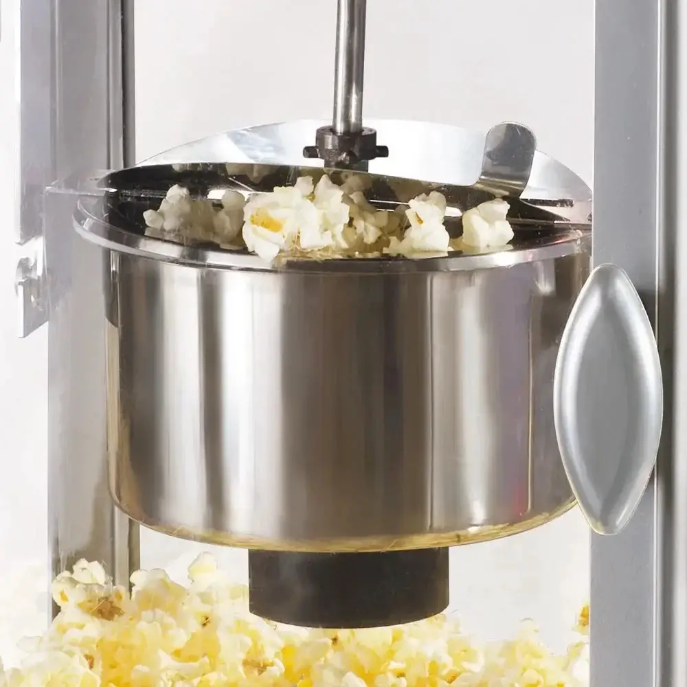 Popcorn Maker, 2.5 Oz Kettle Makes 10 Cups, Retro Classic Popcorn Machine with Interior Light, Measuring Spoons and Scoop, Red