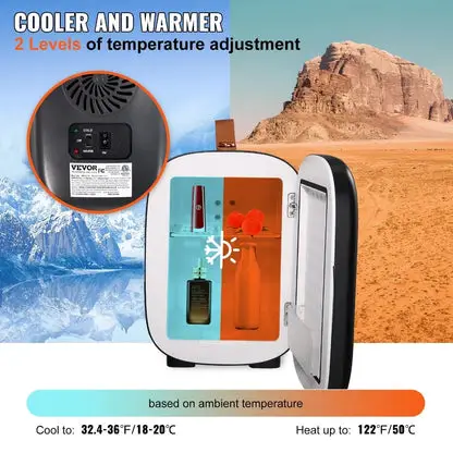 Mini Fridge 4L, Portable Cooler Warmer, Skincare Fridge AC/DC Cosmetics Makeup Fridge, for Bedroom Office Car Boat Dorm Skincare