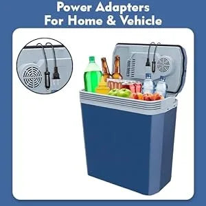 Electric Cooler & Warmer with Handle, 24 L Portable Thermoelectric Fridge 110V AC Home Power Cord & 12V Car Adapter for Camping