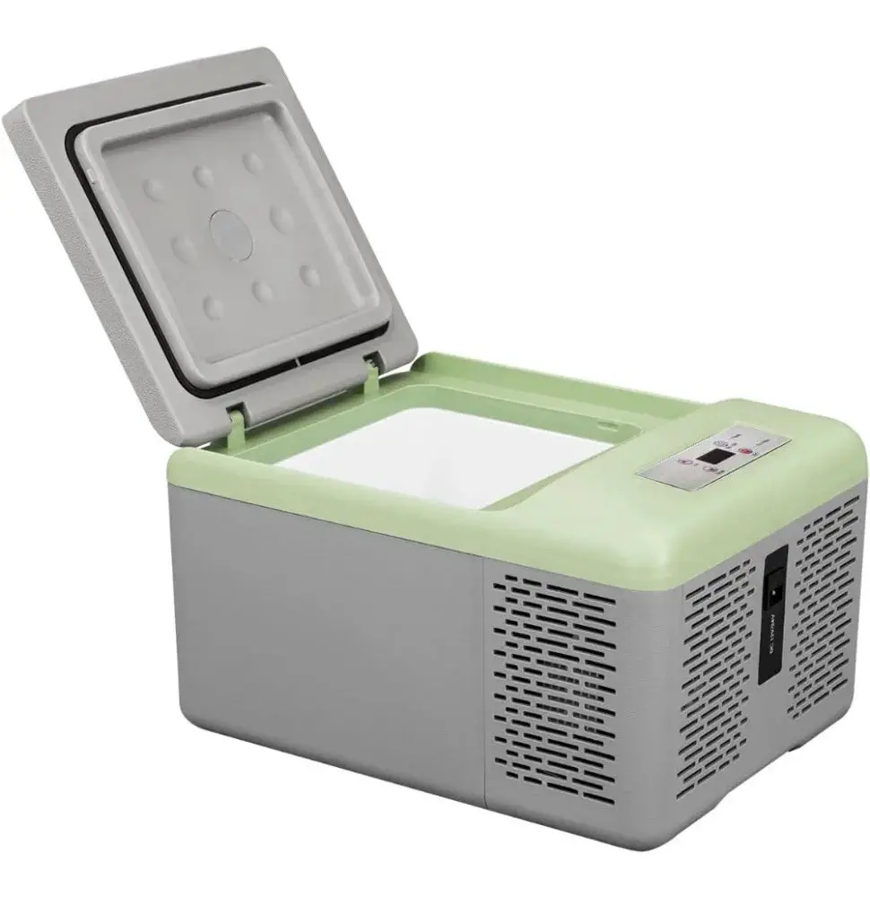 Mini Portable Freezer, 12 Volt Car Refrigerator, 10 Quart Fast Cooling, with 12/24V DC and 100-240V AC for Outdoor, Camping, RV