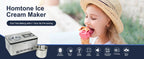 Ice Cream Maker, No Pre-Freezing Automatic Ice Cream Machine 2.1 Quart with Built-in Compressor and LCD Timer for Gelato