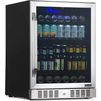 24" Beverage Refrigerator Cooler - 177 Can Capacity - Built Fridge and Glass Door | Cool your Soda, Beer, and Beverages to 37F