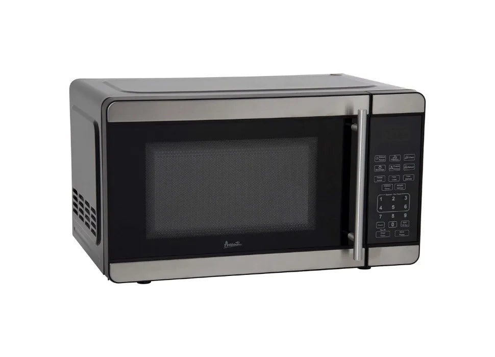 Microwave Oven 700-Watts Compact with 6 Pre Cooking Settings, Speed Defrost, Electronic Control Panel and Glass Turntable