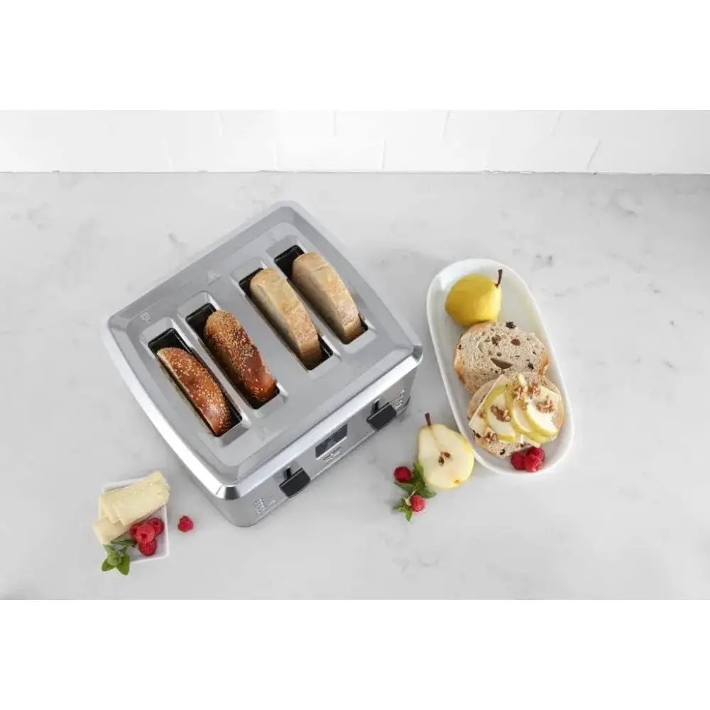 4-Slice Digital Toaster with Memory Set Feature, 7 Toast Setting, Defrost, Cancel Function, digital screen with countdown timer