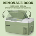 Przenośna lodówka 12 V, -4℉-68℉ Chłodząca lodówka samochodowa, 15 l/15,8 qt Lodówka samochodowa przenośna zamrażarka z 12/24 V DC i 110/240 V AC