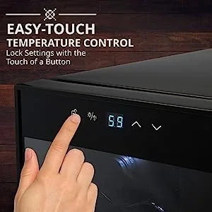 12 Bottle Compressor Wine Cooler Refrigerator w/Lock, Freestanding Wine Cellar, 41f-64f Digital Temperature Control,For Red Wine