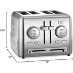 Toster 4-Slice Custom Select Toster ze stali nierdzewnej do tostów chlebowych Sprzęt kuchenny Kuchnia Dom