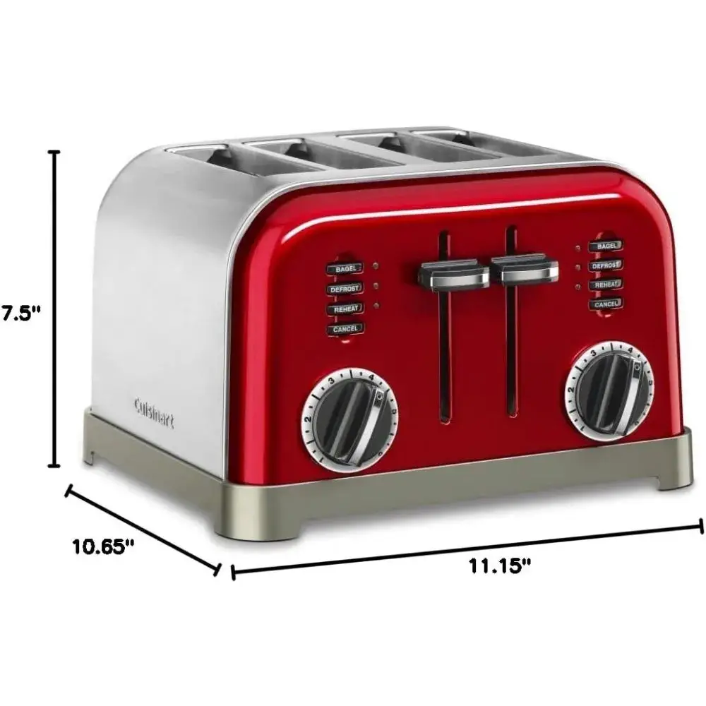 4 Slice Toaster Oven Brushed Stainless Toaster for Bread Toast Machine Cooking Appliances Kitchen Home