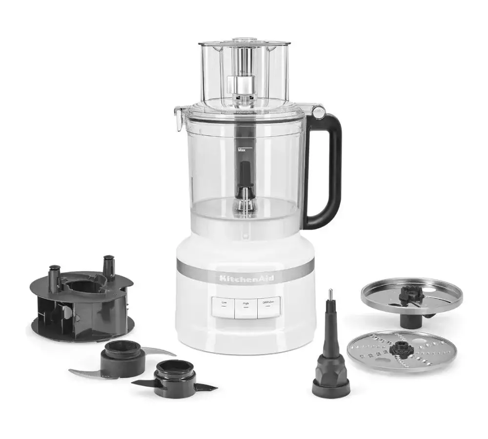 13-Cup Food Processor and Vegetable Chopper, Stainless-Steel Blades,3-Speed 500-Watt Motor, with the 3-in-1 feed tube, Household