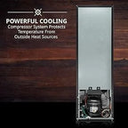 12 Bottle Compressor Wine Cooler Refrigerator w/Lock, Freestanding Wine Cellar, 41f-64f Digital Temperature Control,For Red Wine