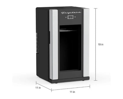 18 Can OR 4 Wine Bottle Retro Beverage Fridge, Temperature Control, Thermoelectric, FreonFree, Mini portable refrigerator