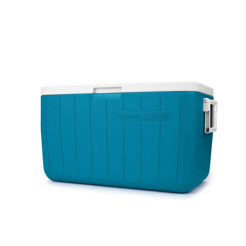 Chiller 48QT Hard Sided Cooler, holds up to 31 Cans, 2-way Handles Swing up for Easy Lifting and Fold Down and Out of the Way