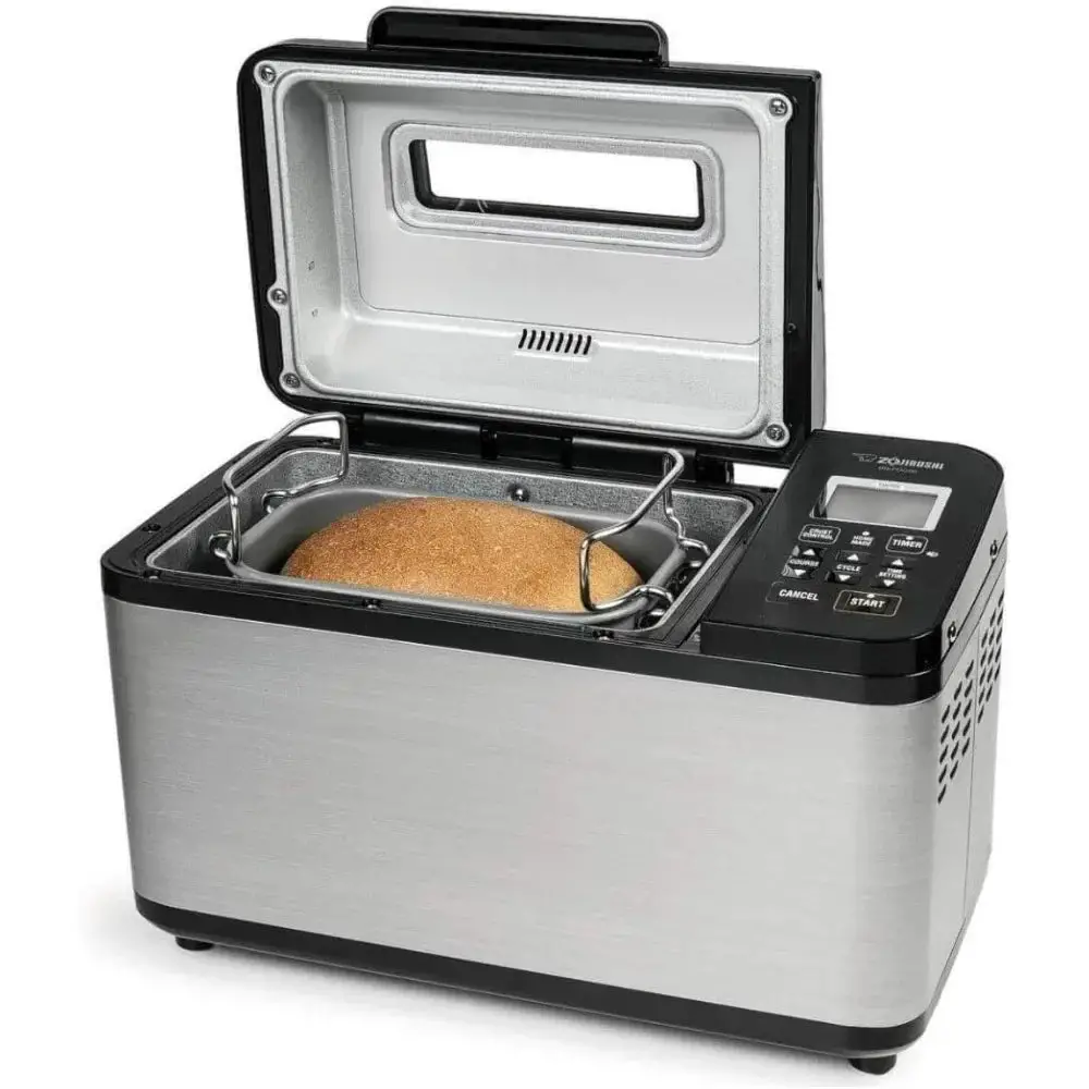 Bread maker with LED display screen, 700W stainless steel material 10.5 "deep x 18" wide x 12.88 "black, free shipping