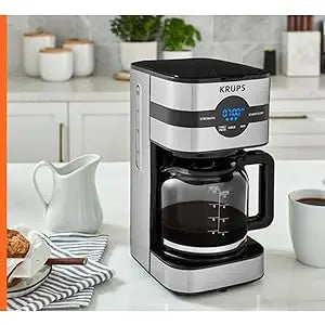 Simply Brew Stainless Steel Drip Coffee Maker 10 Cup 900 Watts Digital Control, Coffee Filter, Drip Free