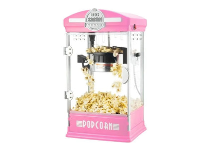 Popcorn Machine - Old Fashioned Popcorn Maker with 4-Ounce Kettle, Measuring Cups, Scoop and Serving Cups (Red)