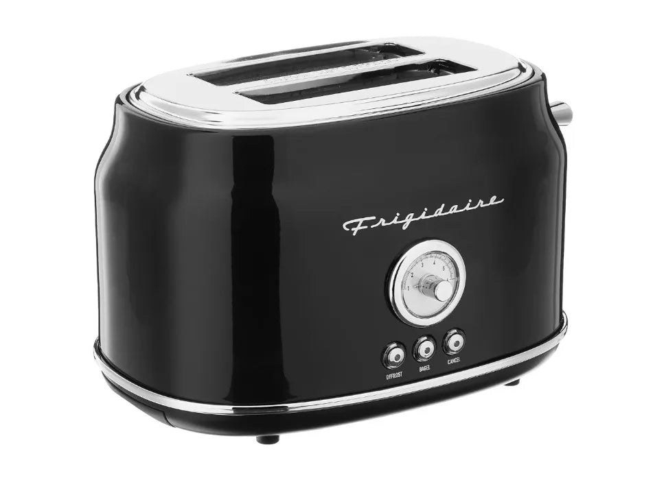 2 Slice Toaster, Wide Slot for Bread, English Muffins, and Bagels, 5 Adjustable Toast Settings, Cancel and Defrost, 900w, Black.