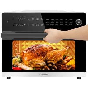 32QT Air Fryer Oven Toaster Oven Combo with Rotisserie 18-in-1 Convection Oven Countertop Digital Airfryer, 1800W