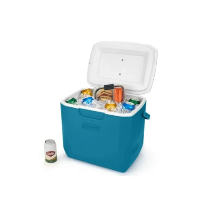 Chiller 30-Quart Portable Hard Cooler, Blue, Top's Smoother Surface Cleans Down Easily Holds up to 25 cans with 15 lbs. of Ice