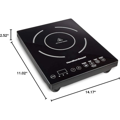 Portable Single Induction Cooktop Countertop Burner Hot Plate with Fast Heating Mode, 1800 Watts, 10 Temperature Settings