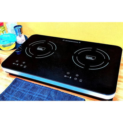 Induction Cookers, Cooktop, Double Burner, independent control, Energy Efficient, Touch Control Panel, 1800W, Black