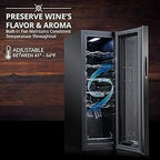 12 Bottle Compressor Wine Cooler Refrigerator w/Lock, Freestanding Wine Cellar, 41f-64f Digital Temperature Control,For Red Wine