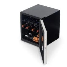 Compact Wine Cooler Refrigerator, 16 Bottle Capacity, Freestanding Countertop Wine Cellar in with UV Protected Glass Door