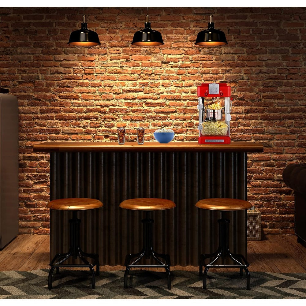 Pop Pup Countertop Popcorn Machine – Maszyna do popcornu stołowego, robi 1 galon – czajnik 2,5 uncji, tacka na popcorn, lampka grzewcza i łyżka, czerwony
