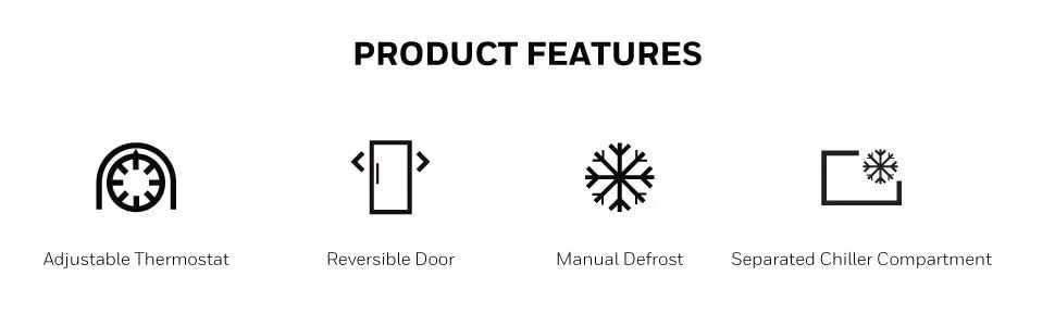 Compact Refrigerator 1.6 Cu Ft Mini Fridge with Freezer, Single Door, Low noise, with Adjustable Temperature Settings, Portable