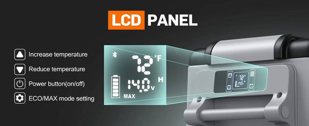 Lodówka samochodowa, 48QT (45L) Lodówka samochodowa elektryczna Chłodziarka APP Control, Lodówka 12V -4℉~68℉, Przenośna lodówka na kemping