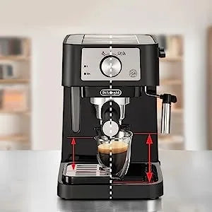 Manual Espresso Machine, Latte & Cappuccino Maker, 15 Bar Pump Pressure + Milk Frothier Steam Wand, Coffee Maker