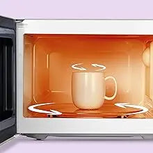 Retro Small Microwave Oven with Compact Size, 9 Preset Menus, Position-Memory Turntable, Mute Function, 0.7 Cu Ft/700W