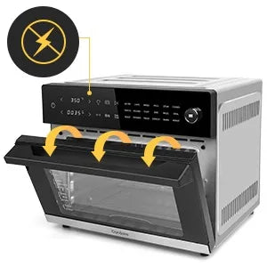 32QT Air Fryer Oven Toaster Oven Combo with Rotisserie 18-in-1 Convection Oven Countertop Digital Airfryer, 1800W