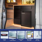 Lodówka kempingowa WIFI APP Control, 65L (2.3cu.ft.) Lodówka kempingowa z zamrażarką, 12 V lodówka samochodowa z zamkiem, (4℉-46℉) lodówka podróżna