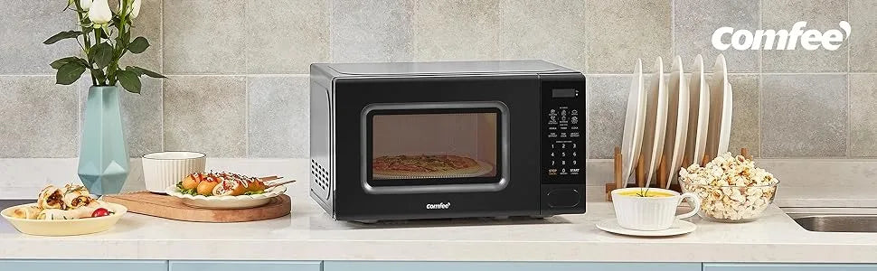 Mikrofalówka retro z 11 poziomami mocy, szybkie gotowanie wieloetapowe, szybkie gotowanie/rozmrażanie czasowe, funkcja pamięci, blokada dziecięca, 700 W