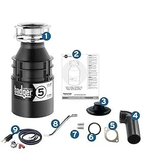 1/2 HP Food Waste Disposer and Power Cord Kit