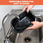 Automatyczny wypiekacz do chleba 15 w 1 o wadze 3,5 funta z podwójnym mieszadłem do wyrabiania ciasta, ekranem dotykowym i wyświetlaczem LCD