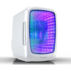 Mini lodówka, 4 litry/6 puszek mała lodówka z oświetleniem LED, podświetlana mini lodówka na napoje do gier, Stealth