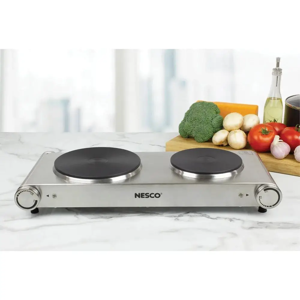 Hot Plates for Cooking, Double Burner 1800w Double Hot Plate, Countertop Burners, Electric Burner Portable Stove Top