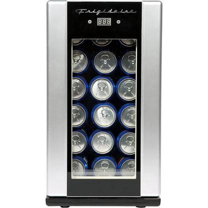 18 Can OR 4 Wine Bottle Retro Beverage Fridge, Temperature Control, Thermoelectric, FreonFree, Mini portable refrigerator